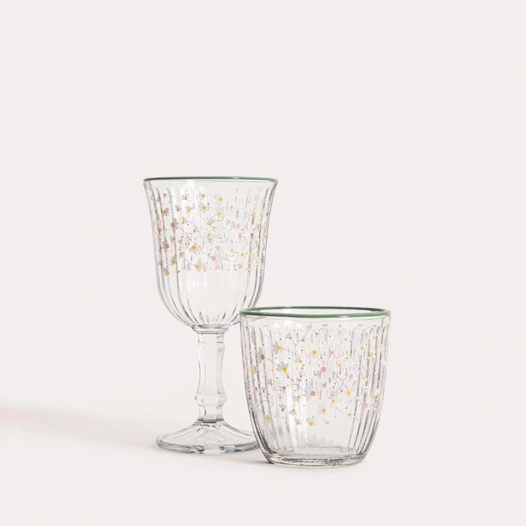 Homla, Gardino Flowers, szklanka, w drobne kwiaty, 0,25l