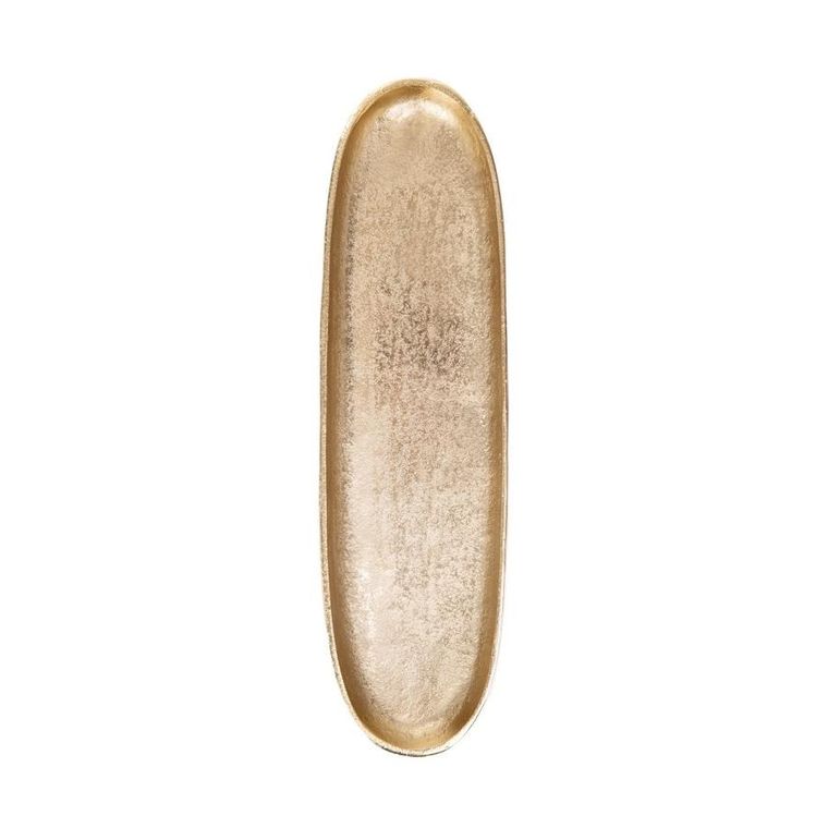 Homla, Girona, taca dekoracyjna, podłużna złota, 39-12-3 cm