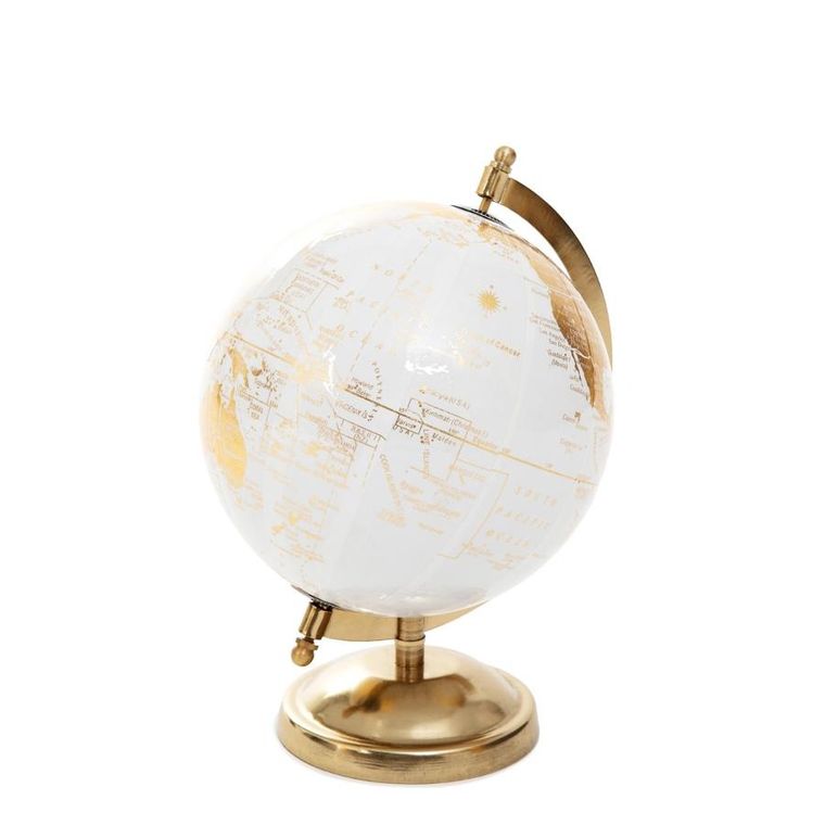 Homla, Globe, globus dekoracyjny, złoty, 18-15-25 cm