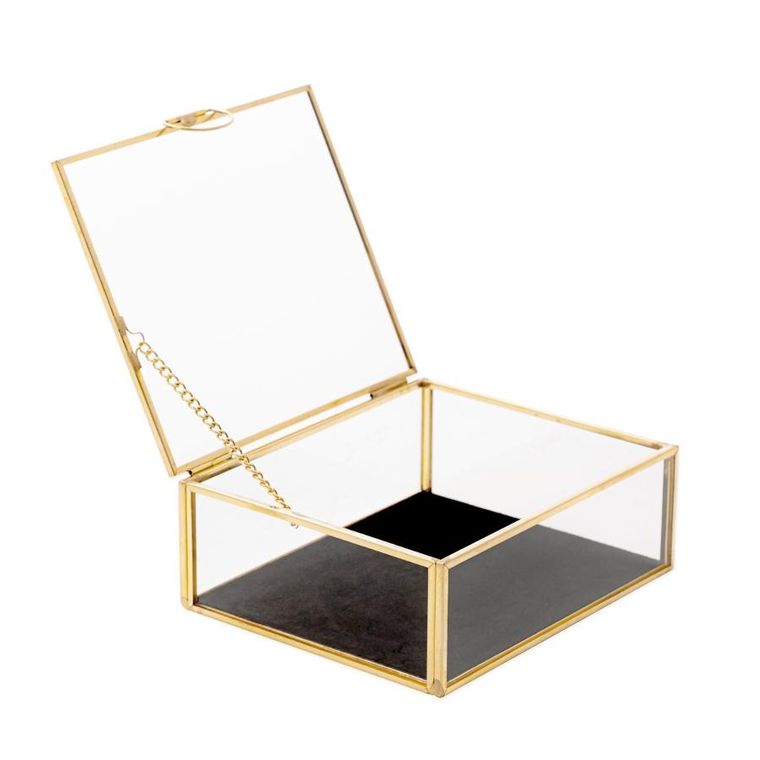 Homla, Grazia, szkatułka na biżuterię, z welurową wyściółką, 13-11-5 cm