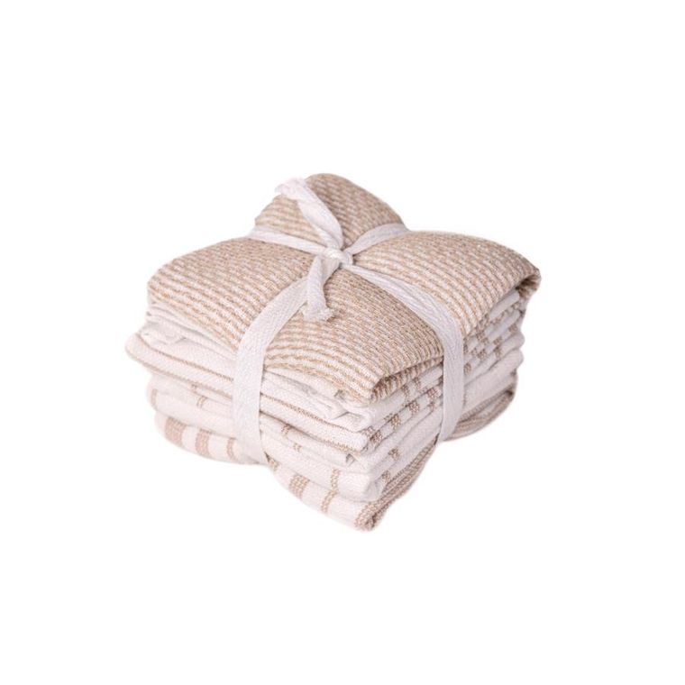 Homla, Heriett, zestaw ręczników uniwersalnych, bawełnianych beżowych, 30-30 cm, 4 szt.