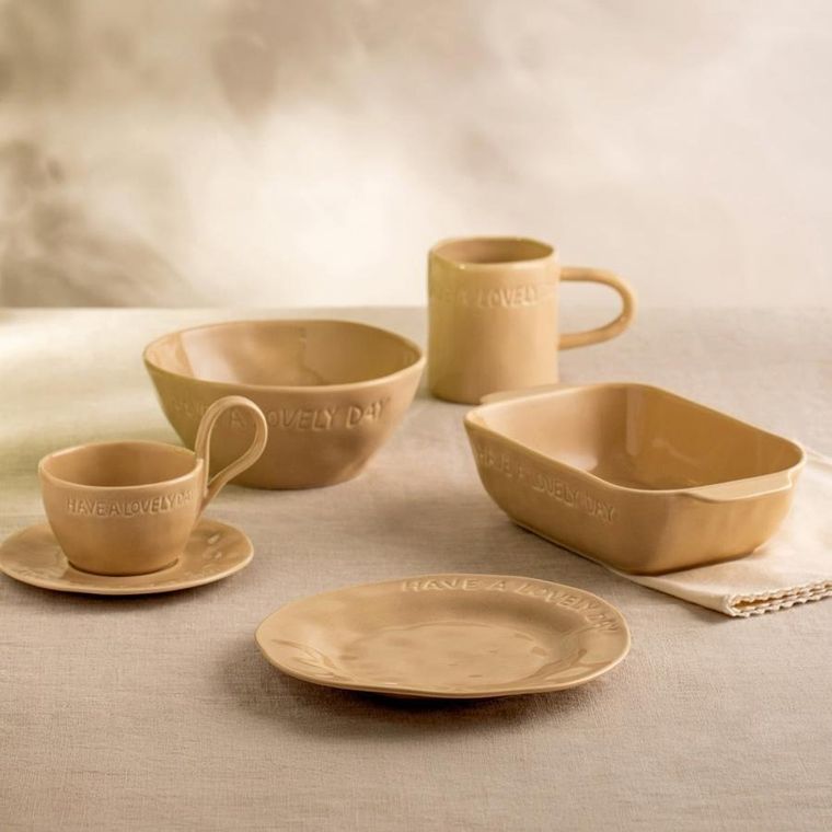 Homla, Isernia, miska, beżowa, 18 cm