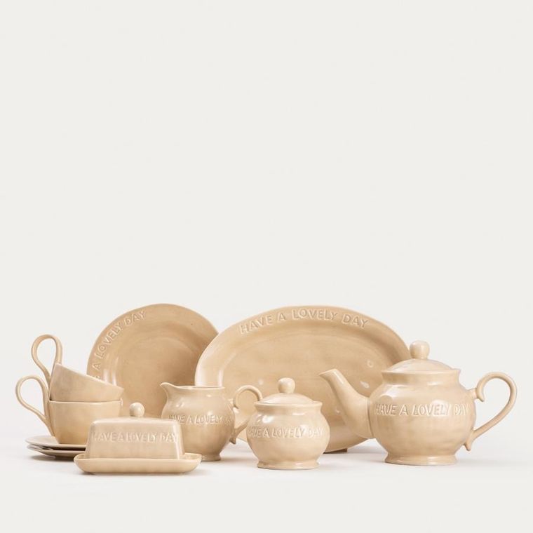 Homla, Isernia, talerz, beżowy, 20 cm