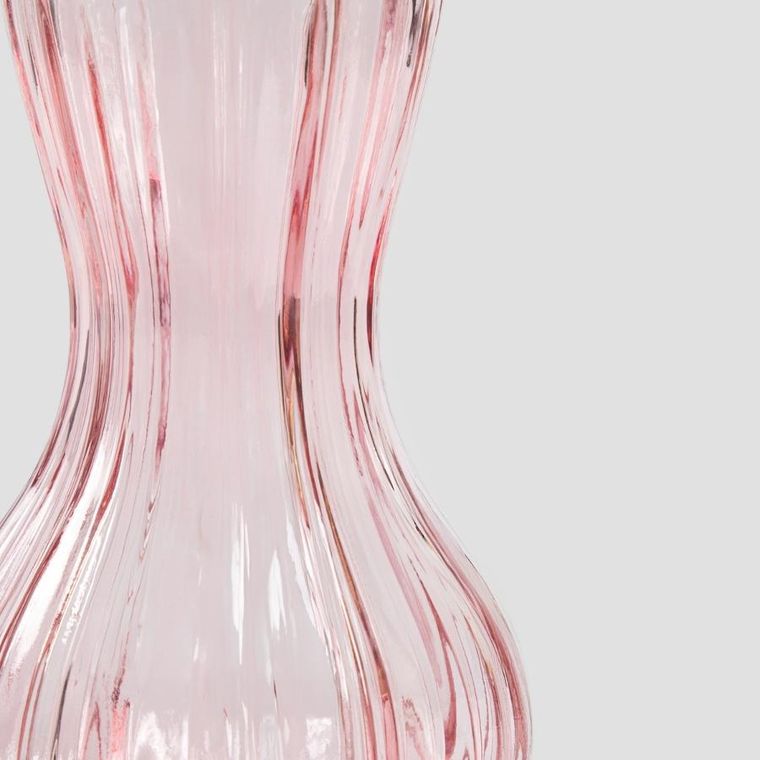 Homla, Junne, wazon, szklany różowy, 12-20,3 cm