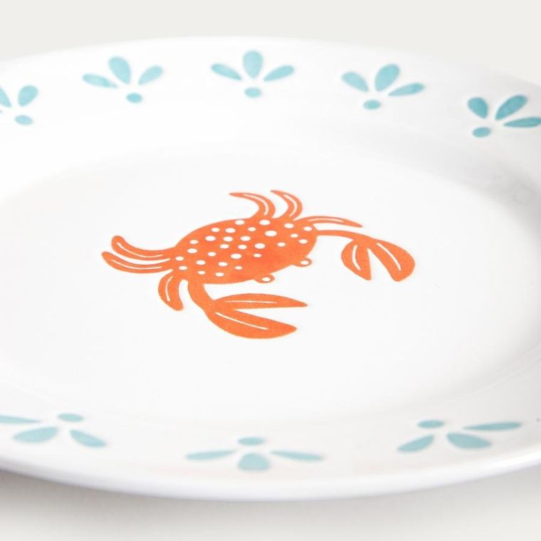 Homla, Kaoma, talerz, deserowy z krabem, 21 cm