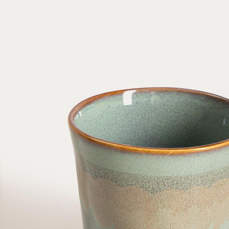 Homla, Kaslo, kubek, niebieski z beżowym paskiem, 0,4l