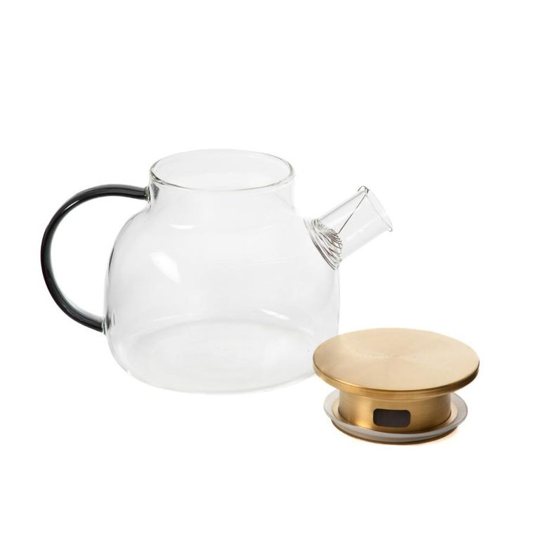 Homla, Kubbe, dzbanek, z szarym uchem i złotym wieczkiem, 1l