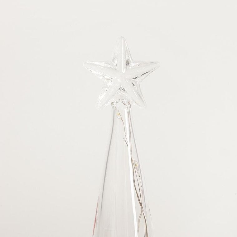 Homla, Laawel, dekoracja led, szklana choinka z zatopionymi dekoracjami, 23,5 cm