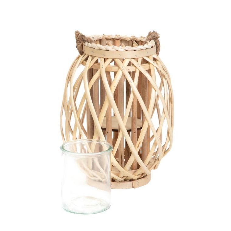 Homla, Lagge, lampion, pleciony naturalny wysoki, 30 cm