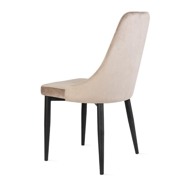 Homla, Louis, Krzesło welurowe beżowe 45-45-90 cm