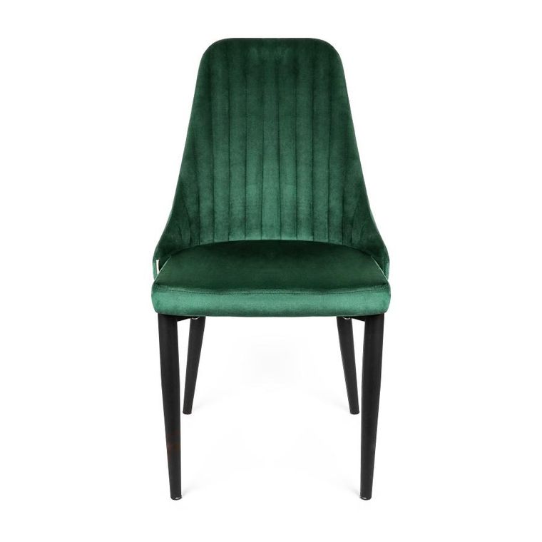 Homla, Louis, Krzesło welurowe zielone 45-45-90 cm