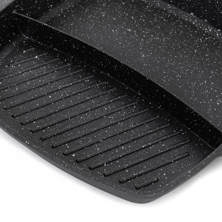 Homla, Lucaso, patelnia, grillowa z przegródką, 28 cm