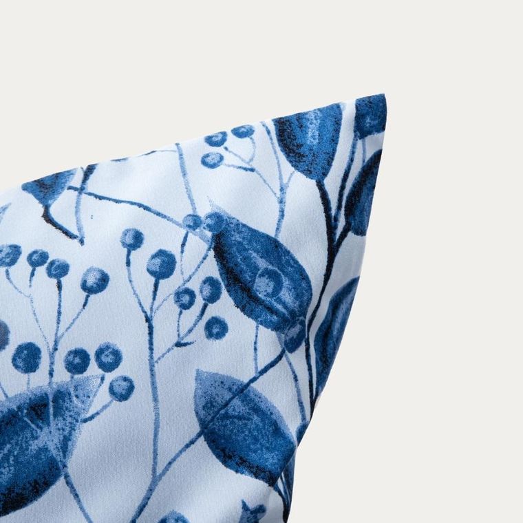 Homla, Luna, pościel, z mikrofibry w niebieskie liście, 140-200 cm