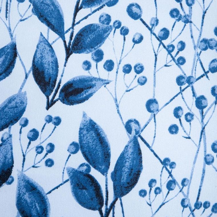 Homla, Luna, pościel, z mikrofibry w niebieskie liście, 160-200 cm
