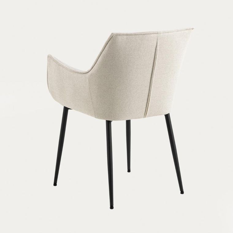 Homla, Lunar, krzesło, w tkaninie beżowe, 56-56-82,5 cm