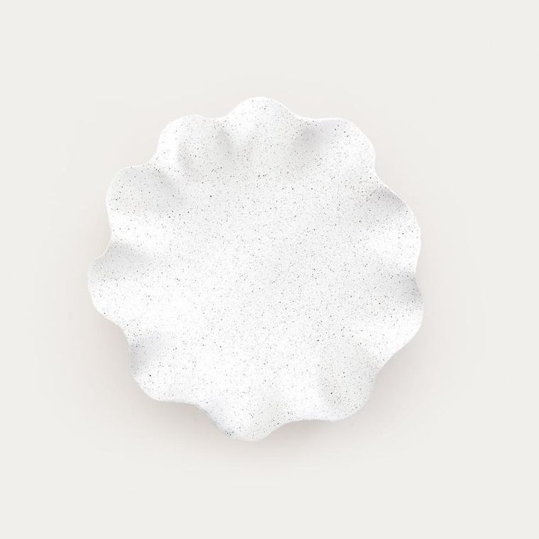 Homla, Lunea, misa dekoracyjna z falami, ecru, 6,5-26-26 cm