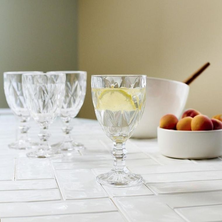 Homla, Lunna, zestaw kieliszków do wina transparentnych, 0,31 l, 4 szt.