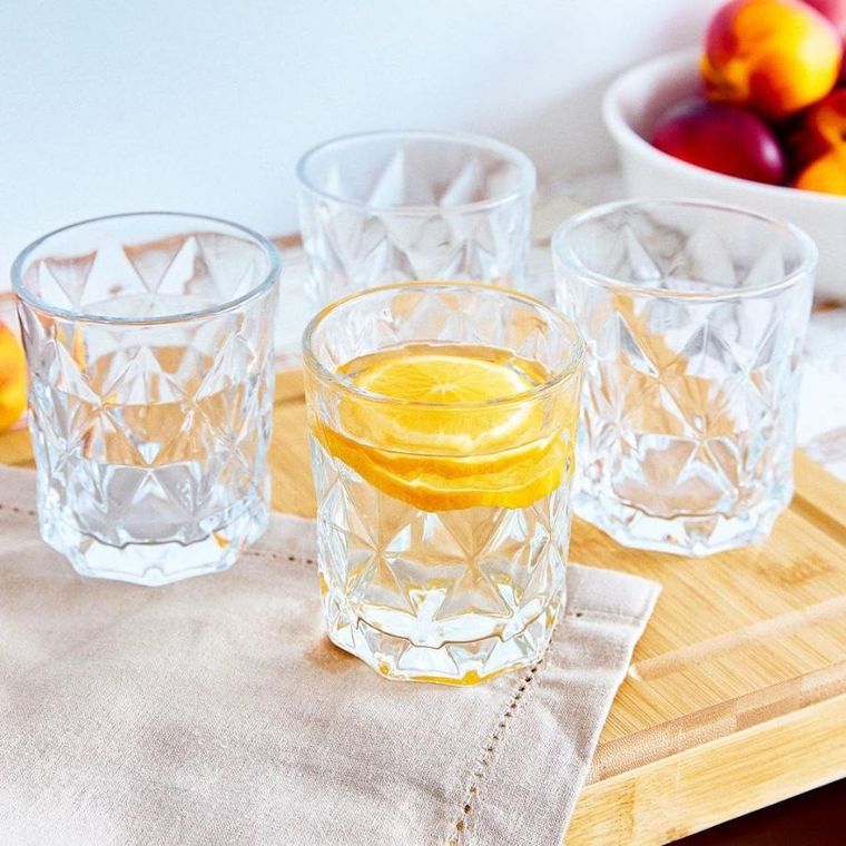 Homla, Lunna, zestaw szklanek, transparentnych, 0,29l, 4 szt.