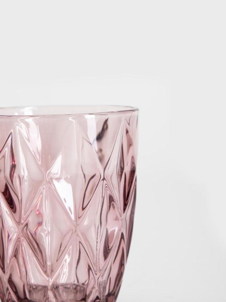 Homla, Luno, zestaw szklanek, różowych, 280 ml, 4 szt.