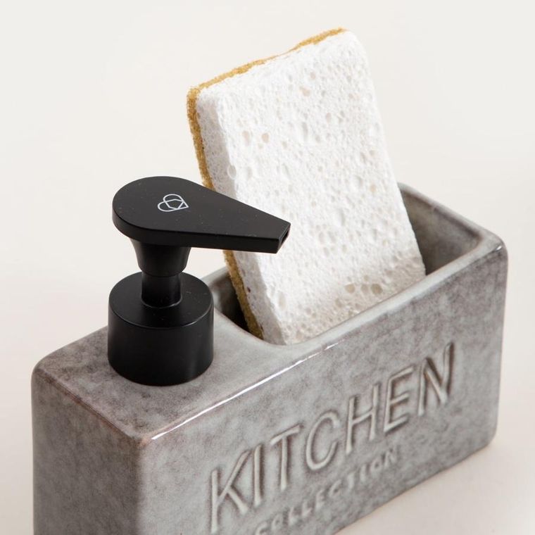 Homla, Lutra, dozownik, kwadratowy szary, 16-14,5 cm