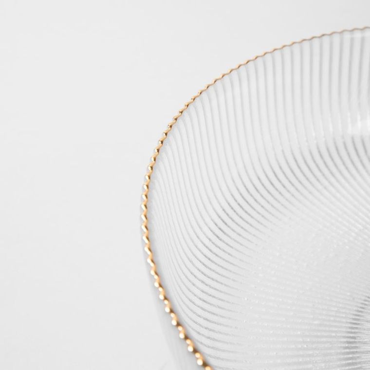 Homla, Lynn, misa ryflowana ze złotym rantem, duża, 26-12 cm, 746109