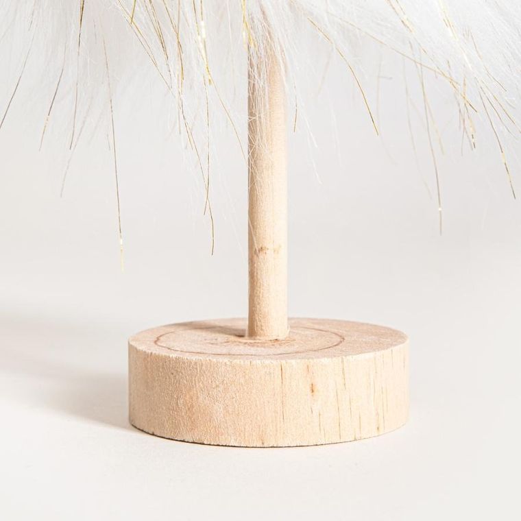 Homla, Maddal, dekoracja, choinka biała futerkowa, 7,5-37 cm