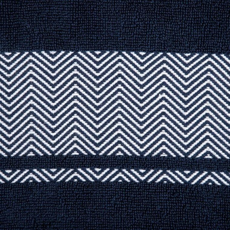 Homla, Maiara, ręcznik, bawełniany granatowy z ozdobnym przeszyciem, 70-130 cm