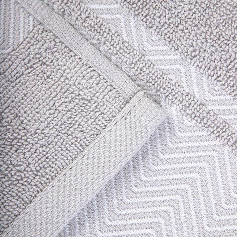 Homla, Maiara, ręcznik, bawełniany szary z ozdobnym przeszyciem, 50-90 cm