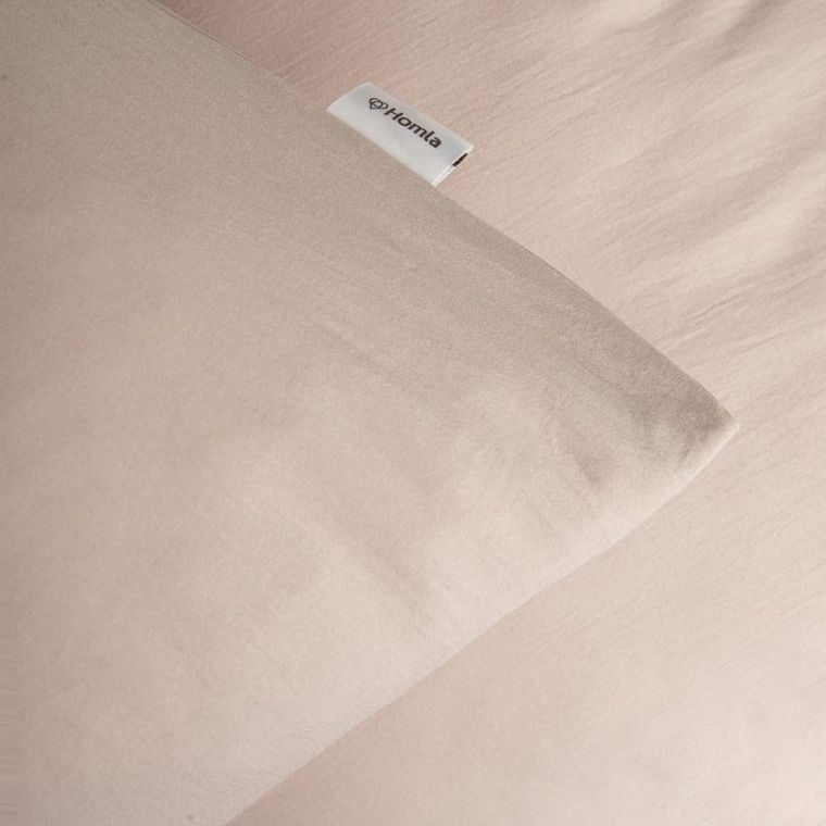 Homla, Maisy, zestaw dwóch poszewek, z mikrofibry beżowych, 70-80 cm, 2 szt.