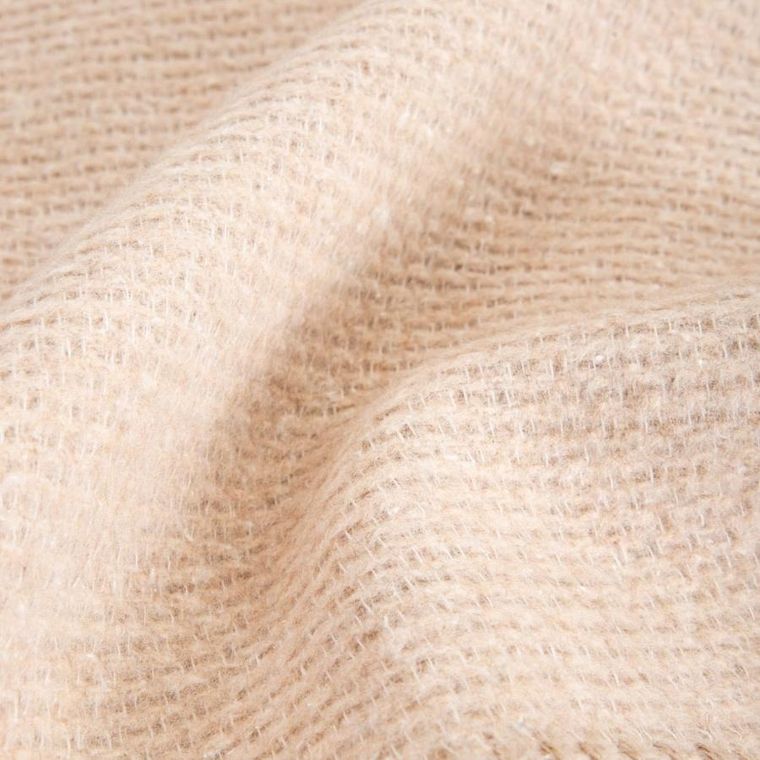 Homla, Mallow, koc, gruby beżowy z dekoracyjną teksturą, 150-200 cm