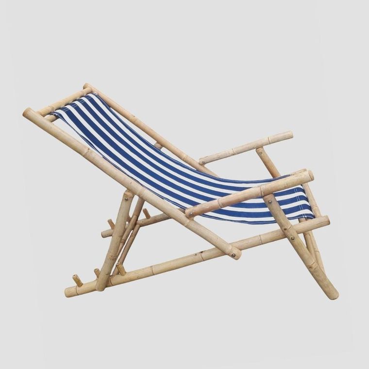 Homla, Mare, leżak, w biało niebieskie paski, 139-60-11 cm, 741845