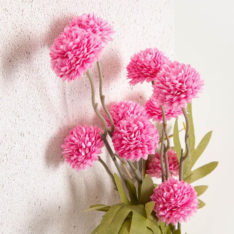 Homla, Marita, bukiet kwiatów, stokrotki pełne różowe, 52 cm
