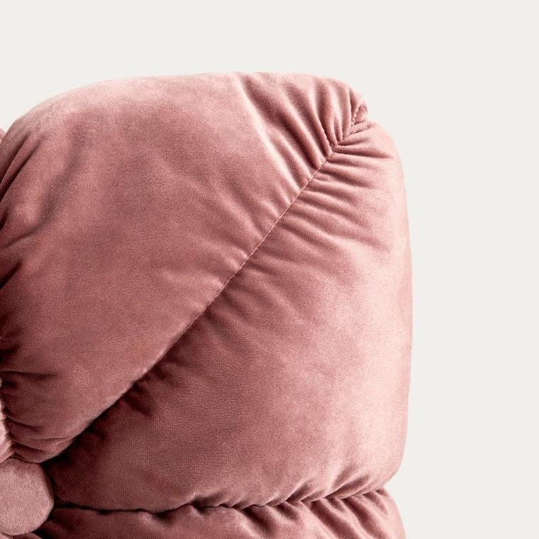 Homla, Martina, poduszka, różowa z ozdobnym przeszyciem, 45-45 cm