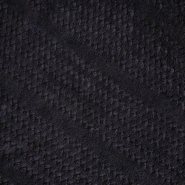 Homla, Mavro, koc miękki czarny z ozdobnym przeszyciem i lamówką, 150-200 cm