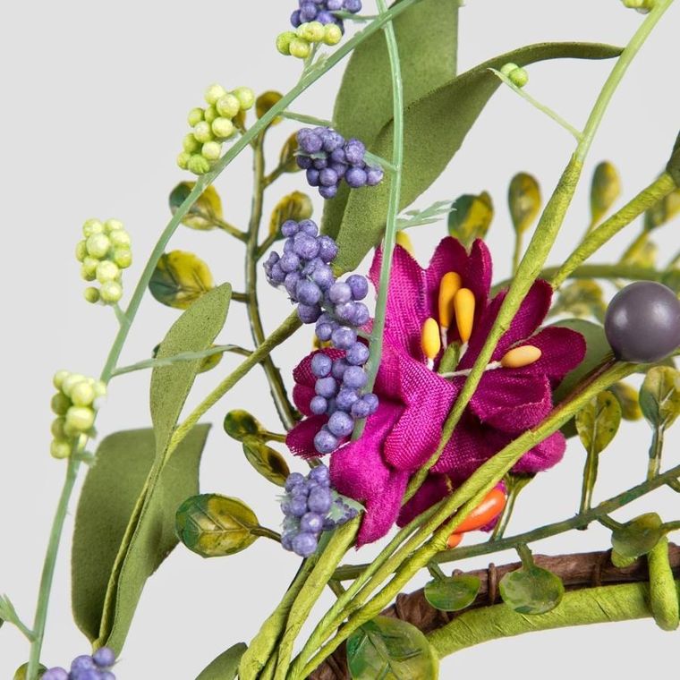 Homla, Meadow, wieniec, z kolorowymi kwiatuszkami, 10 cm