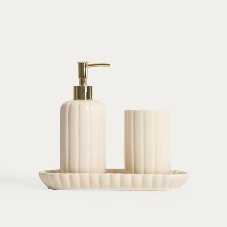 Homla, Melida, dozownik, ceramiczny, 7,5-7,5-18,5 cm