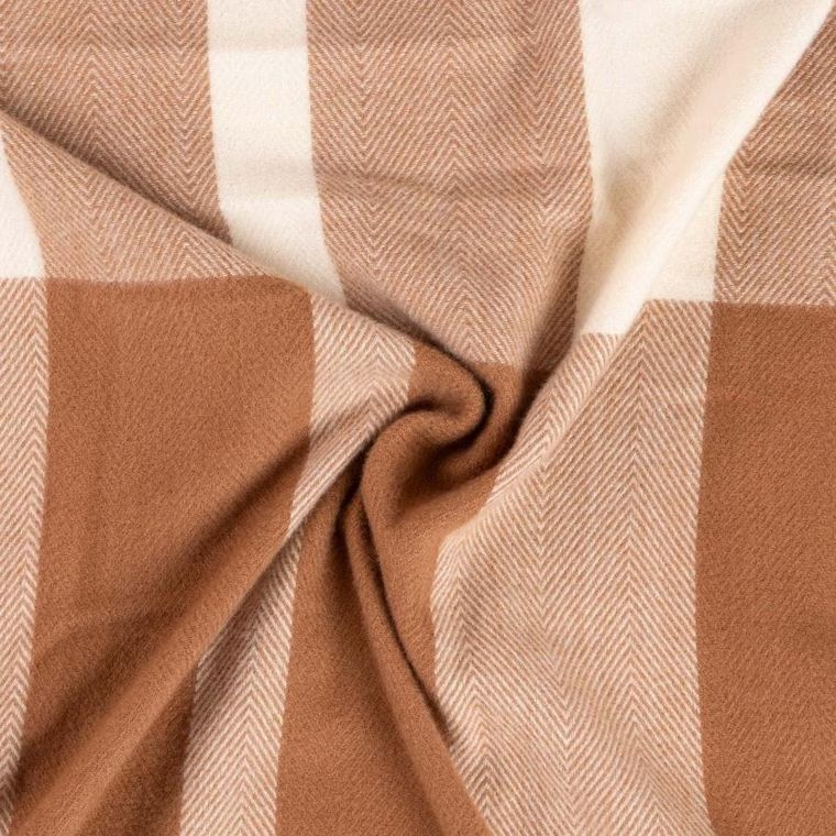 Homla, Melrose, koc puszysty w kratę, 150-200 cm