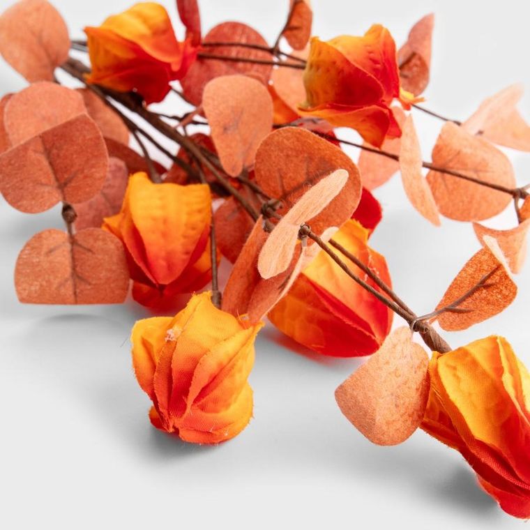 Homla, Michu, gałązka sztuczna, miechunka pomarańczowa, 60 cm