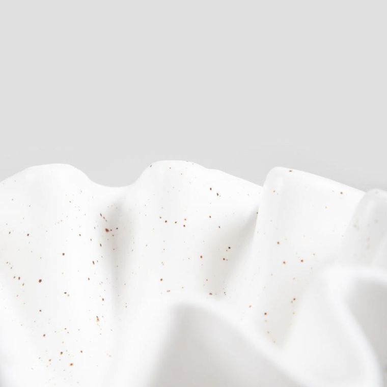 Homla, Modern Hamptons, misa dekoracyjna, ceramiczna, biała, 19-19-6 cm, 737695