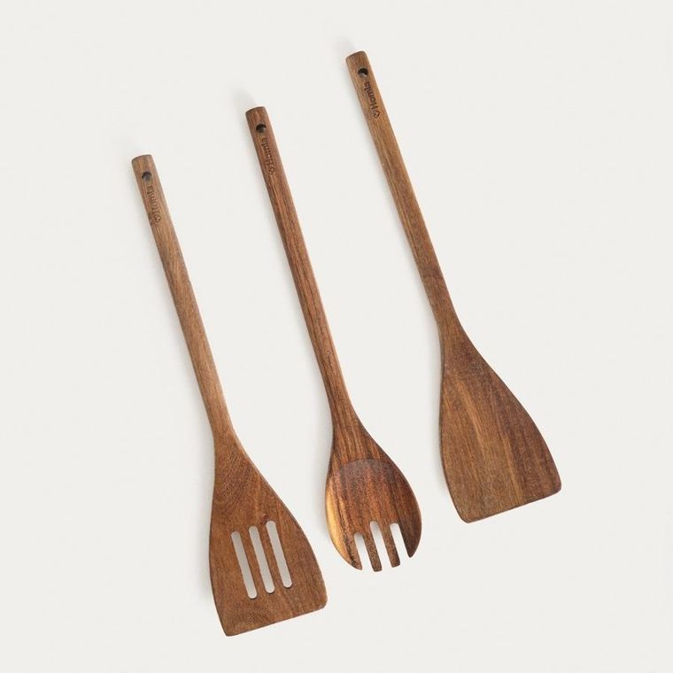Homla, Mooka, zestaw utensyliów akacjowych, 3 szt., 762710