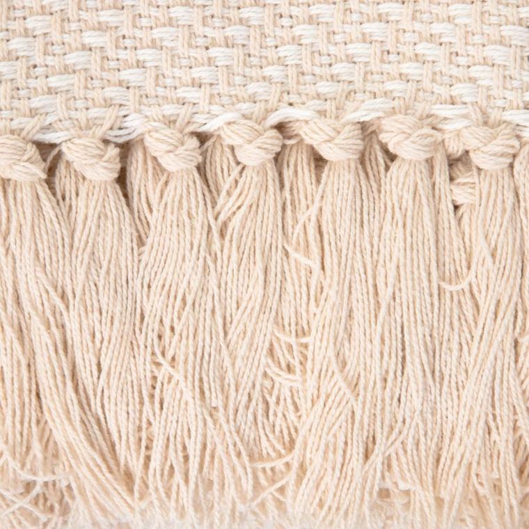Homla, Morris, Pled ecru z frędzlami 130-170 cm