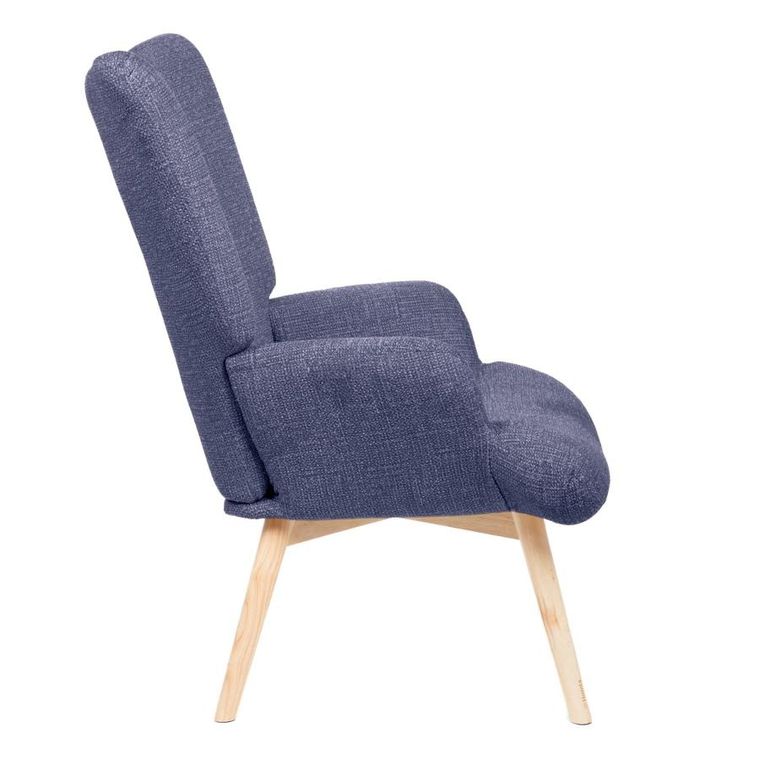 Homla, Moss Pop, Fotel w tkaninie granatowy, 72-73-96 cm, 882901