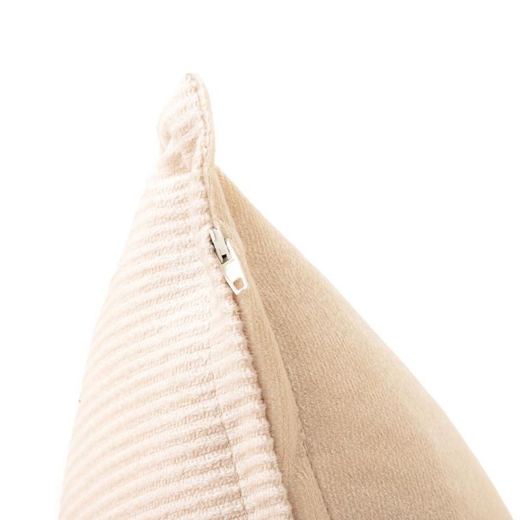 Homla, Nantu, poszewka welwetowa, imitacja sztruksu, beżowa, 45-45+1.5 cm