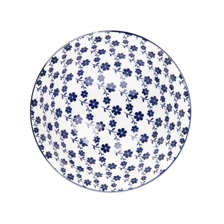 Homla, Navia, miska, granatowa w kwiatuszki, 16 cm