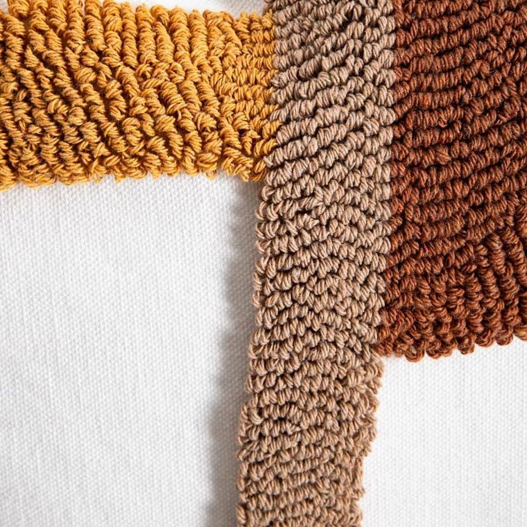 Homla, Nayla, poszewka, z tuftowanym geometrycznym wzorem, 45-45 cm