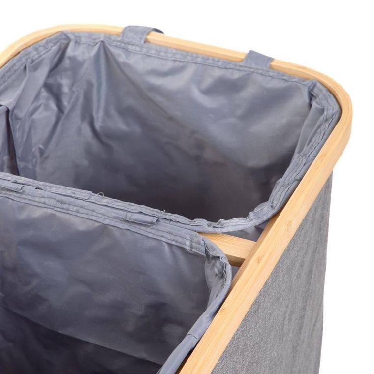 Homla, Nellie, kosz na bieliznę, szary, 55, 5-34, 5-60 cm