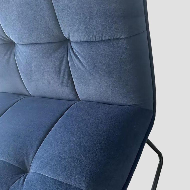 Homla, Nelox, fotel welurowy, granatowy, 63-69-73 cm