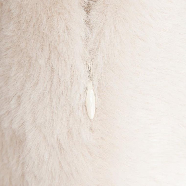 Homla, New Clumsy, poszewka, z imitacji króliczego futra, beżowa, 45-45 cm