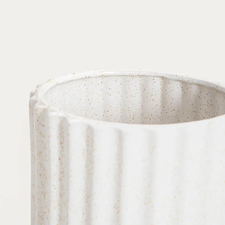 Homla, Novo, osłonka na doniczkę, ryflowana, 15-15-13 cm