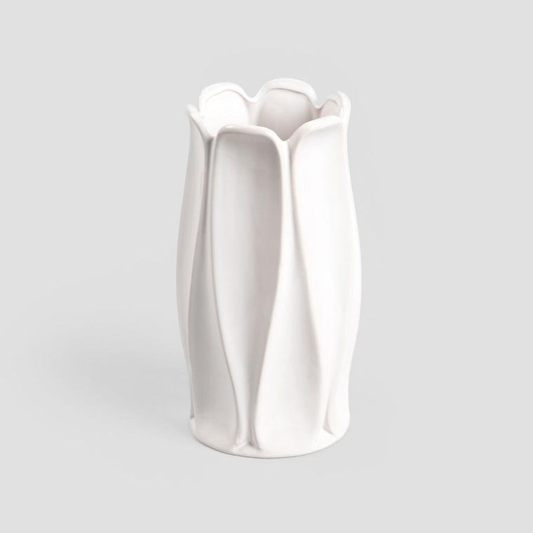 Homla, Novo, wazon, biały w geometryczny wzór, 11,2-24,50 cm, 727771